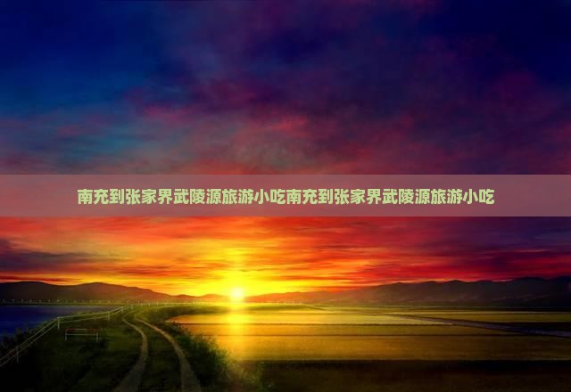 南充到张家界武陵源旅游小吃