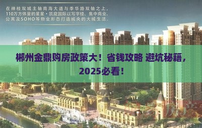 郴州金鼎购房政策大！省钱攻略+避坑秘籍，2025必看！