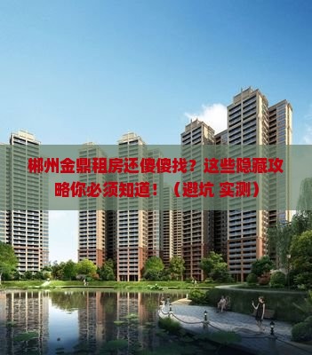 郴州金鼎租房还傻傻找？这些隐藏攻略你必须知道！（避坑+实测）